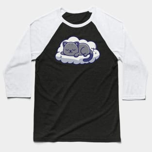 Cat sleeping on cloud Baseball T-Shirt